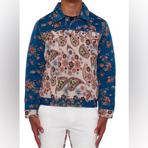 Valabasas "Picasso" Jacket multicolored paisley and floral design sz M - Picture 12 of 12